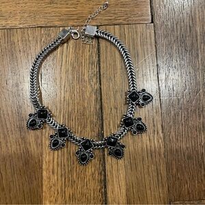 Elegant Black and Silver Necklace